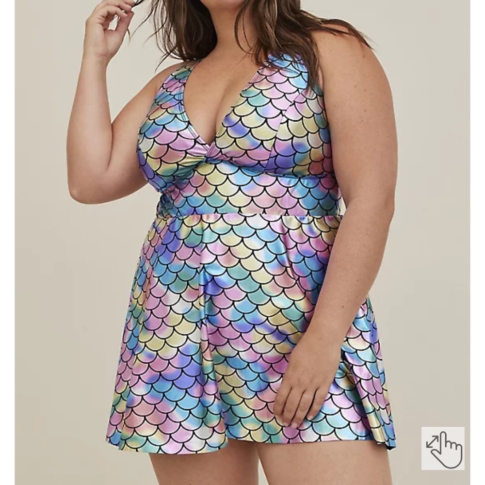 NWT 2X Torrid Mermaid Swim Dress